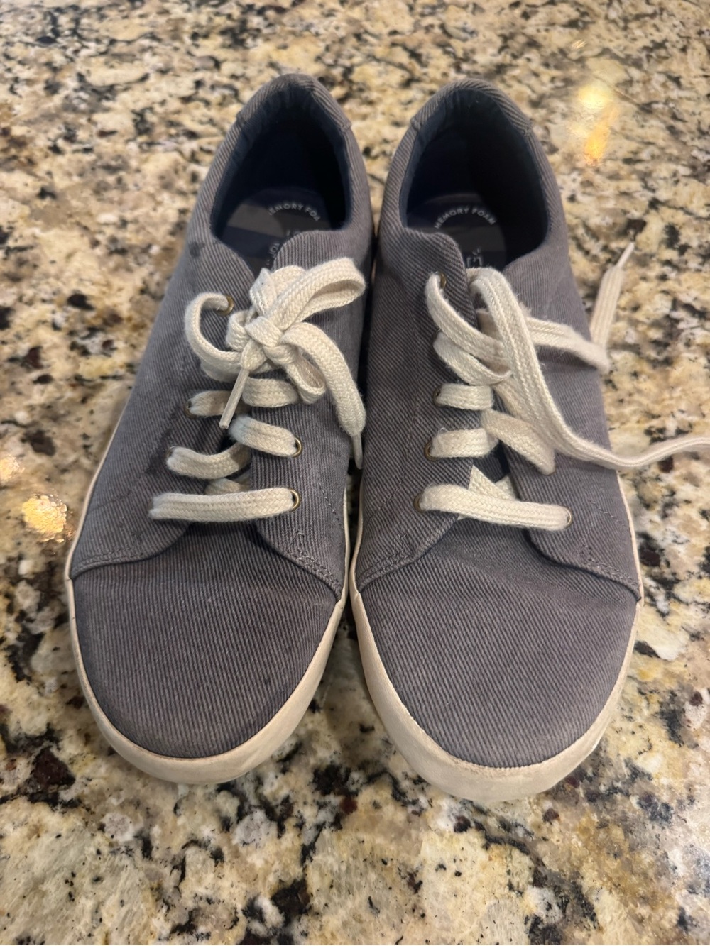 Sperry Kids Gray Canvas Lace-Up Shoes with White Laces